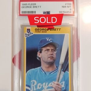 PSA 8 NM/MT - 1985 Fleer #199 - Grorge Brett Kansas City Royals